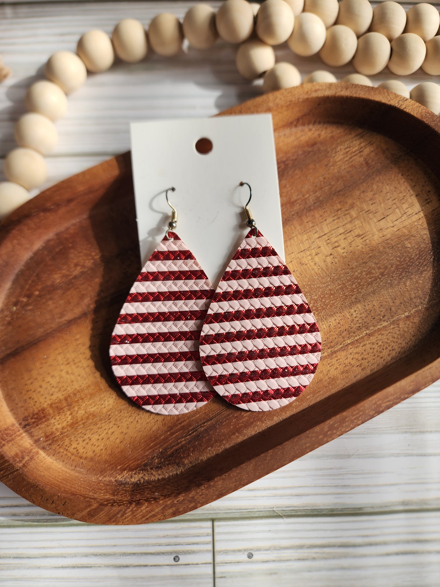 Red & Pink Teardrop Earrings