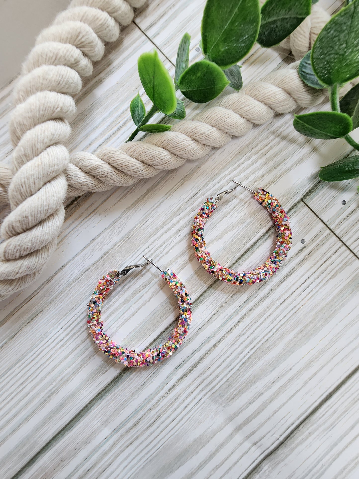 Party Time Glitter Hoops